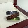 Silver Sterling Silver Statement Ring: Chrome Diopside, Garnet & Tanzanite Image 9