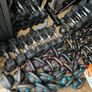 Hex rubber dumbbells and cast iron kettlebells Image 5