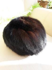 Vintage Ladies Kate's Canadian Boutique Dark Brown Fur Hat