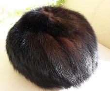 Vintage Ladies Kate's Canadian Boutique Dark Brown Fur Hat