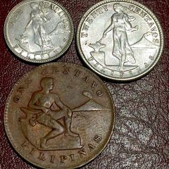 Philippines 3 Coins 2 Silver one brass