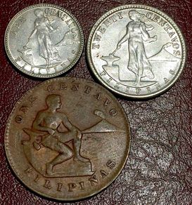 Philippines 3 Coins 2 Silver one brass