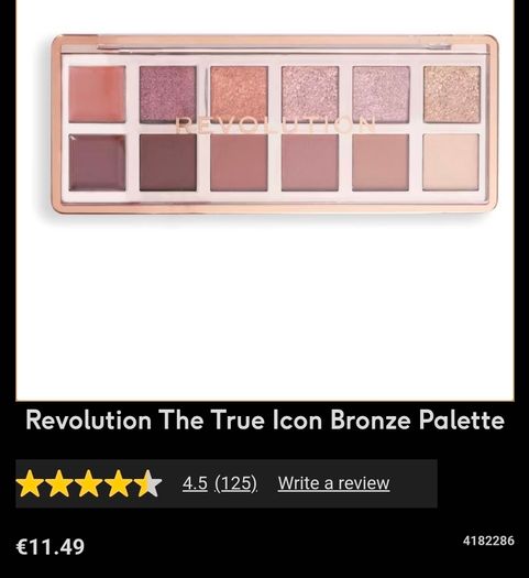 Revolution eye shadow palette