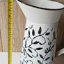 Vintage Shabby Chic Enamel Jug Pitcher Image 4