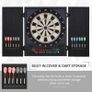 Electronic Dartboard Set, 27 Games Modes and 202 Variations, LED & 12 Soft Tip Darts and Cabinet to Storage, Ready-to-Play Multi-Game Option Darts Machine Image 5