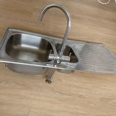 Kitchen sink with faucet