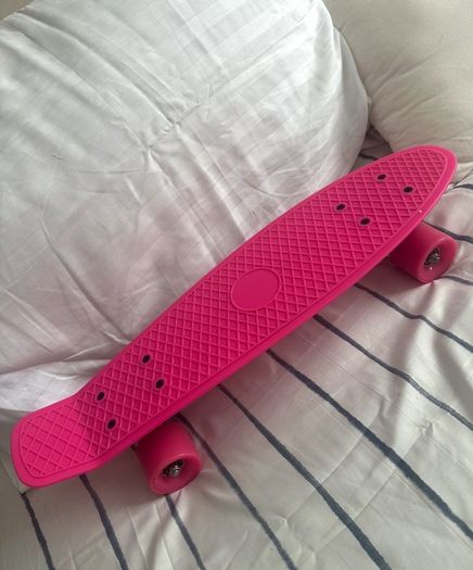 Pink skateboard