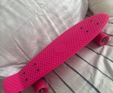 Pink skateboard