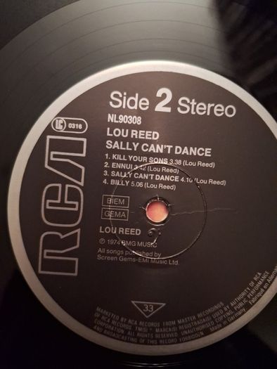 Vinyl Lou Reed  Sally Can't Dance