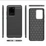Samsung Galaxy S20 Ultra Case Cover Carbon Fiber Design Shockproof Black Armor - FHT02SMK3 Image 2