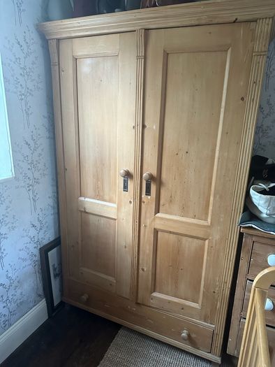 antique pine bespoke wardrobe