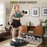 Upgrade Vibration Plate,120 Intensity Levels/5 Programs for Lymphatic Drainage Whole Body Weight Loss Exercises Machine,150KG Weight Capacity,Quiet for Home Use,with 2 Resistance Bands Image 4