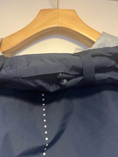Brand new sweaty betty navy waterproof coat jacket cycle helmet compatible hood