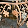This is an old wrought iron, console table Image 5