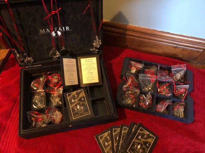 Christmas antique crystal decorations 24 in total from Mayfair collection
