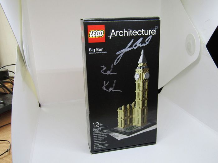LEGO 21013 Architecture Big Ben Signed by Two Lego Designers Rok Zgalin Kobe And James Berard Who Was The Designer Of The Lego Big Ben Model 10253 Very Rare For Two Lego Designers To Sign The One Set Brand New In Box Retired Set