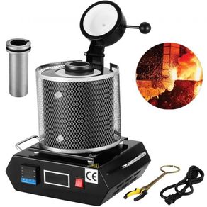 1KG Gold Melting Furnace 1350W Digital Melting Furnace Machine 1150C for Casting Refining