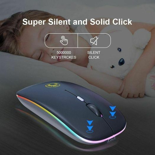 I-Mice 2-mode Rechargeable Wireless Bluetooth Ultra Slim Backlit Mouse.