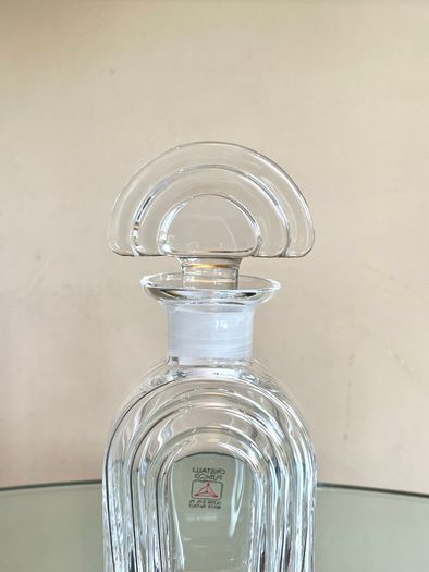 Vintage Italian Lead Crystal Decanter Bottle, Cristalli Puthod