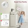 Under Sink Bathroom Cabinet with 2 Arch Doors - White Image 5