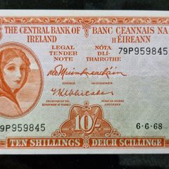 10 Shillings Lady Lavery 1968  UNC Banknote