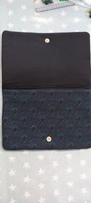 Noa Noa clutch bag Black lace, teal