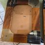Set of 2 photo frame decorated with a patchwork of wood and horn veneers. 4 x 6  inches Image 3