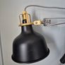 Ikea black Wall Lamp / Clamp Lamp spotlight x2 Image 5