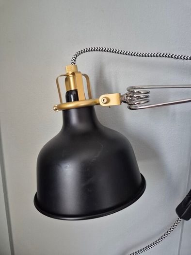 Ikea black Wall Lamp / Clamp Lamp spotlight x2