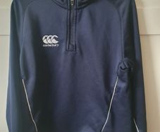 Canterbury rugby kids navy halfzip top age 12