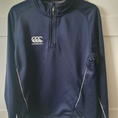 Canterbury rugby kids navy halfzip top age 12