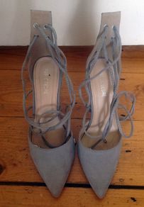 Suede high heels