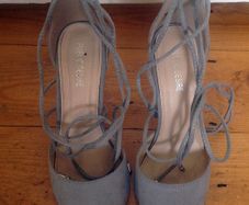 Suede high heels