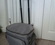 Bag on castors lots of pockets perfect for camping, shopping or arts and crafts storage
