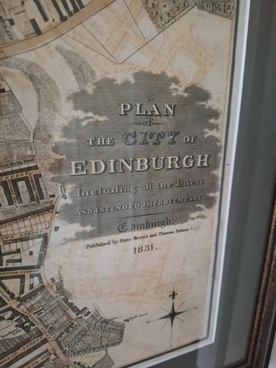 Map Edinburgh Scotland new town 1831