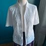 White full zip up blouse/ jacket. Size 12 Image 6