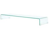 TV Stand/Monitor Riser Glass Clear 110x30x13 cm