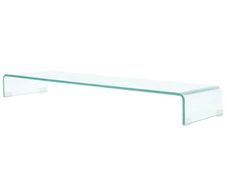 TV Stand/Monitor Riser Glass Clear 110x30x13 cm
