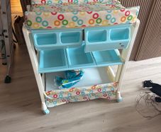 changing table with baby bath