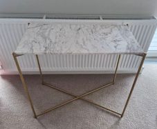 Gillmore White Marble Small Console Table