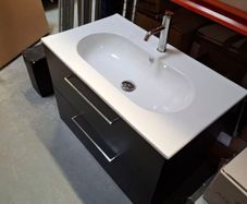 Visobath 800 wall hung unit basin tap and waste