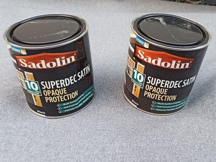 Sadolin Superdec satin opaque wood protection Black  1 litre
