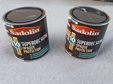 Sadolin Superdec satin opaque wood protection Black  1 litre