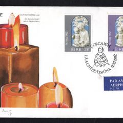 1982 Ireland Christmas Commemorative Stamps Post and Telegraph First Day Cover (FDC) with Corcaigh (Cork) pictorial cancel