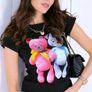 Black and White Stylish T-Shirt with Teddys Image 5