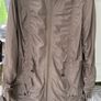 Dutch Brand Yaya Coat Jacket Ladies. Medium. Sage Green / Khaki. Satin Finish.  Detachable hood. Excellent. Proceeds To Medecins Sans Frontieres. Image 2