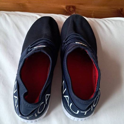 Nautica slip on trainers Size 3 eu 36 navy/white in excellent condition
