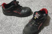 black red safety construction shoes boots