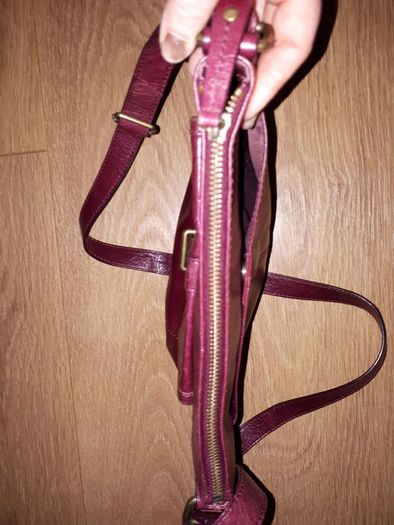 Leather Burgundy crossbody bag M and S