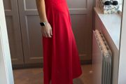 Red party dress